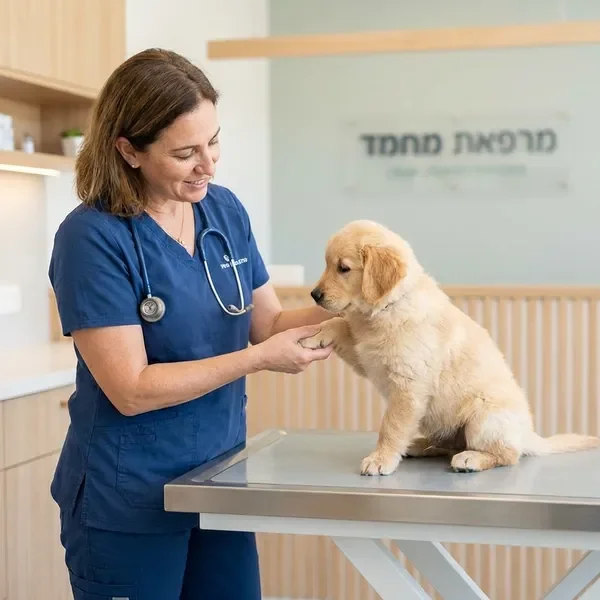 רגע עדין במרפאה וטרינרית